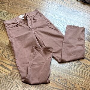 L'AGENCE Brown Cotton Blend Pants, 23
